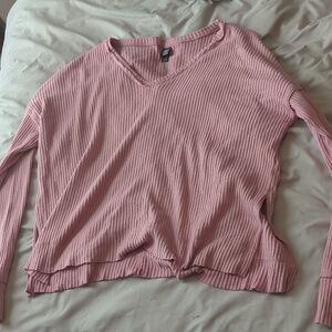 Wild Fable Pink Ribbed Knit Top